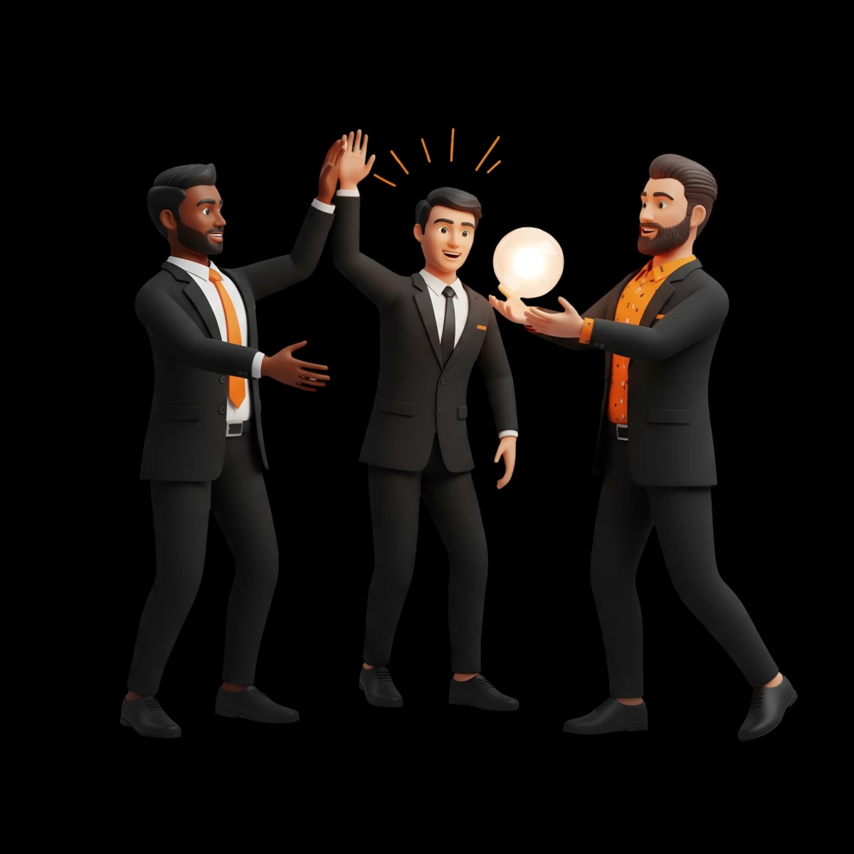 Business team celebrating success